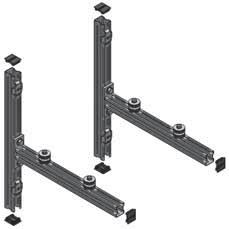 Set mensole, con elementi antiacustici Accessori per canali d aria F max F max Supporti gommati per canali Elemento antiacustico Scopo della fornitura: Dati tecnici: Campo di per il montaggio di