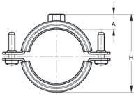 Acciaio Inox Collare Inoxina, fonoassorbente Classe Antifuoco B2 "Normal flamability" acc.