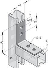 Articolo Articolo LxHxS [mm] [mm] [kg/pz] [pz] Squadretta 40/5 a 2 fori 65x65x5,0 13 0,185 1 0481402 0480402