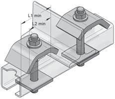 Acciaio Inox Ramponi per travi Dati tecnici: Applicazione: Per il fi ssaggio Materiale: Acciaio Inox di profi lati su travi a T Tipo materiale: V4A V2A Kit di montaggio: 2 Ramponi per travi a T 2