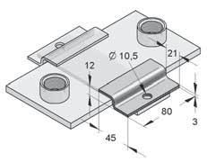 Acciaio Inox Piastra a Z Dati tecnici: Applicazioni: Da utilizzare con le slitte Materiale: Acciaio Inox a piatto MEFA Tipo materiale: V4A V2A Accessori necessari: Vite a testa esagonale M10x25, dado