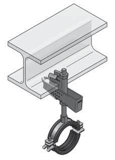 strutture qui rappresentati possono essere realizzati con Morsetti sia in acciaio che in ghisa Istruzioni di montaggio del morsetto per travi TKM Zero sulla scala (esempio: spessore ala 13 mm) Zero