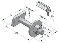 Binari e accessori 35 Vite con testa a martello 35 02 Dati tecnici: Modalità di impiego: per connessione antiscorrimento Materiale: Acciaio sul lato aperto e per connessione Tipo di materiale: S235JR