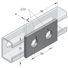 Binari e accessori 35 Piastra di base 35 02 Dati tecnici: Larghezza del binario di montaggio: 35, 36 e Stex 35/20, 35/35, 35/42 Materiale: Acciaio Completo di: pre assemblato con Tipo di materiale: