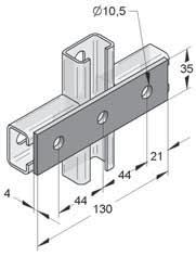 Connettori piatti 35/4 Binari e accessori 35 02 Connettore piatto 35/4 3-Fori