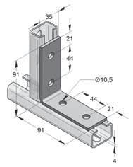 Connettore piatto 35/4 a L 82,5 x 80 x 4 0,135 25 0814430 Connettore piatto 35/4 a T