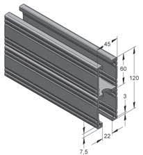 Binari di montaggio 45, zincato a caldo, Profilo-C forato, dentellato Binari e accessori 45 02 Binario di montaggio profi lo-c 45/52 Binario di montaggio profi lo-c 45/90 Binario di montaggio