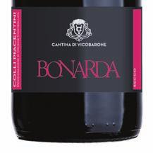 BONARDA SECCO Colli Piacentini D.O.C. Bonarda Vitigno: Croatina 100% Provenienza: colline dei comuni di Ziano P.no e Pianello V.T.