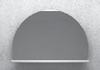 110 56,7 334 Specchio filo lucido rettangolare con fascia satinata retroilluminata led - Disponibile