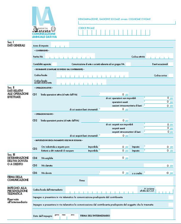 COMUNICAZIONE ANNUALE DATI IVA 2011 - AD HOC WINDOWS Fig. 1.