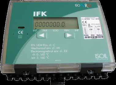 CALCOLATORE DI ENERGIA IFK Il calcolatore IFK è equipaggiato con un display LCD 8digits con simboli speciali per la visualizzazione dei parametri, delle misure e della modalità operativa.