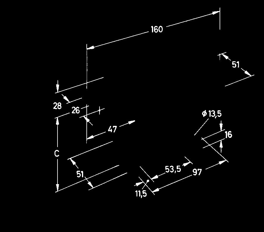 8.13 Staffa RVER con guida a T Dimensioni bloccaggio standard L F1 F F1 B2 L B2 1 L1 1 F