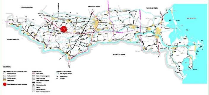 L area di progetto è collocata nella parte Occidentale della Provincia di Rovigo, circa 20 Km dal capoluogo, ed