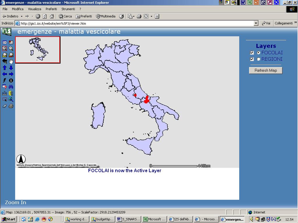 L accesso al sistema attualmente avviene mediante autenticazione dell utente (login e password) all indirizzo http://gis2.izs.it:7777/pls/izs_em/acc_sis.entra%20.