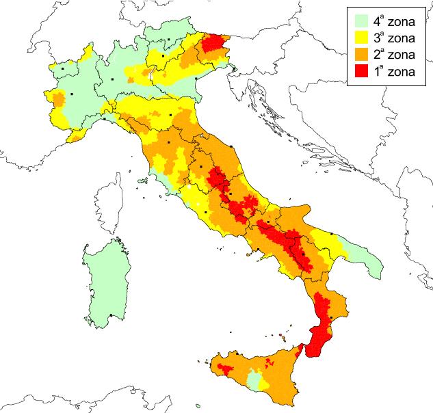 EDIFICI INDUSTRIALI: Evoluzione zonazione sismica TERREMOTO DELL'IRPINIA 1980