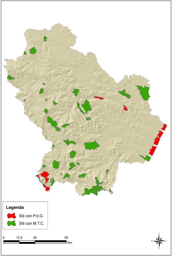 STATO DELLA PIANIFICAZIONE RN2000 BASILICATA 17 Z.P.S. Direttiva Uccelli 2009/147/CE 55 S.I.C. Direttiva Habitat 92/43/CE: 58 siti afferenti a Rete Natura 2000 per una superficie complessiva pari al 17,7% del territorio D.