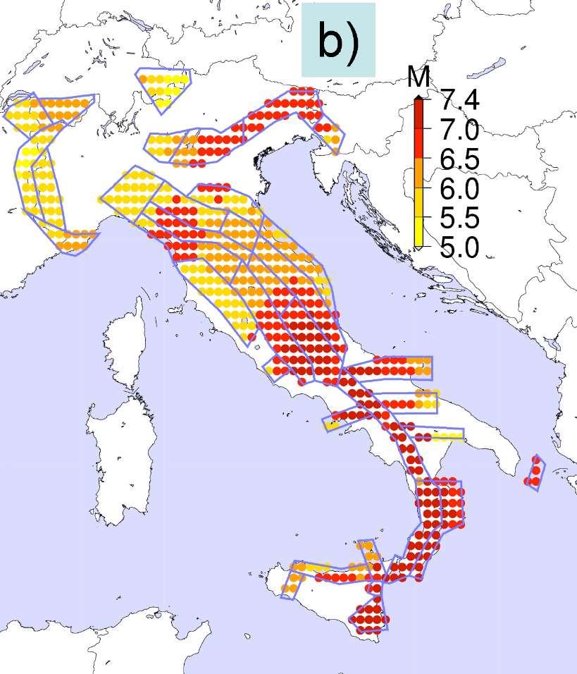 Sorgenti sismiche dal catalogo CPTI04