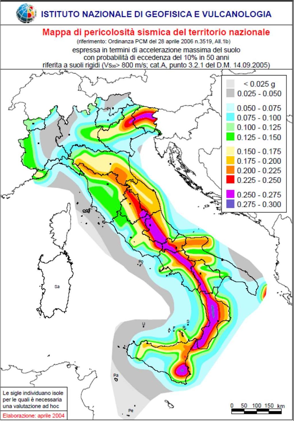 Normativa sismica NTC 2008 Categorie di suolo di fondazione V S30 30 h i V i 1,