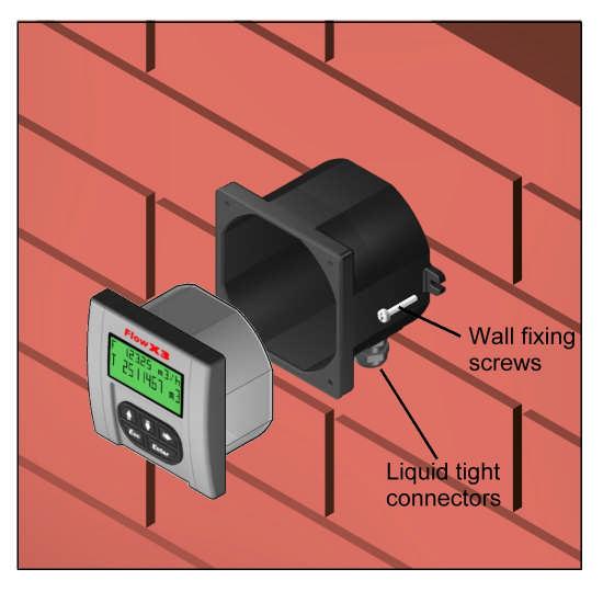 4.2. Installazione a Muro La versione a muro consiste dell indicatore/trasmettitore e del kit F9.