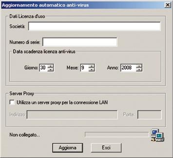 IT Console Server va installato su un unico computer collegato ad internet designato come server antivirus per l