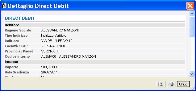 ' $ Capitolo Sepa Direct Debit 21 «La finestra per la modifica di una disposizione Sepa Direct Debit è analoga a quella sopraindicata per l'inserimento di una nuova disposizione.