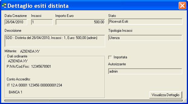 La gestione esiti delle distinte di Sepa Direct Debit Capitolo Sepa Direct Debit 31 & )) &- " - 7 )) «Se avete scelto nella voce Opzioni