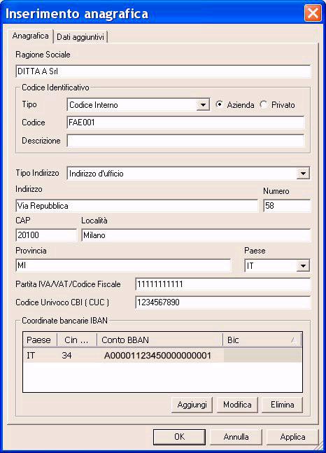 Capitolo Sepa Direct Debit 4 & $0 * )), + 2 4 «Per passare da una scheda all'altra fate click sulle diciture Direct Debit o Anagrafica o Mandato.