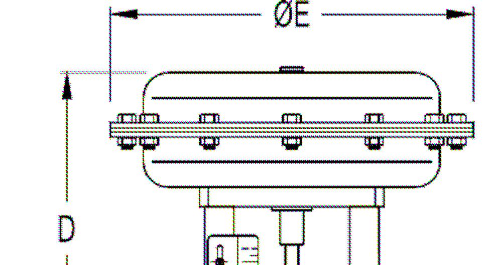 DN DIMENSIONI A (mm) B (mm) C (mm) 25 160 58 85 32 180 70 90 40 200 75 105 50 230 83 105 65 290 93 165 80 310 100 175 100 350 110 190 Massima perdita ammissibile della pressione in Bar Valvola