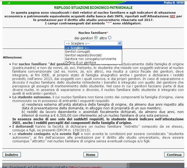 COMPILAZIONE ONLINE DELLA RICHIESTA