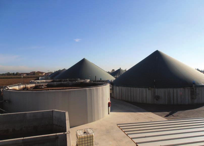 Foto 2 - Impianto di biogas e impianto di trattamento per la rimozione dell azoto. e bovini, letame e pollina) e una quantità limitata di insilato di mais (5%).
