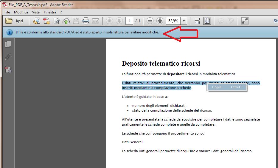 File pdf/a di