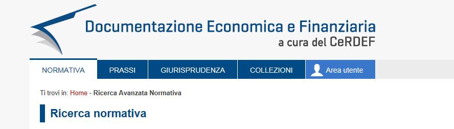 Servizio di Documentazione economica e finanziaria Dalla scrivania l