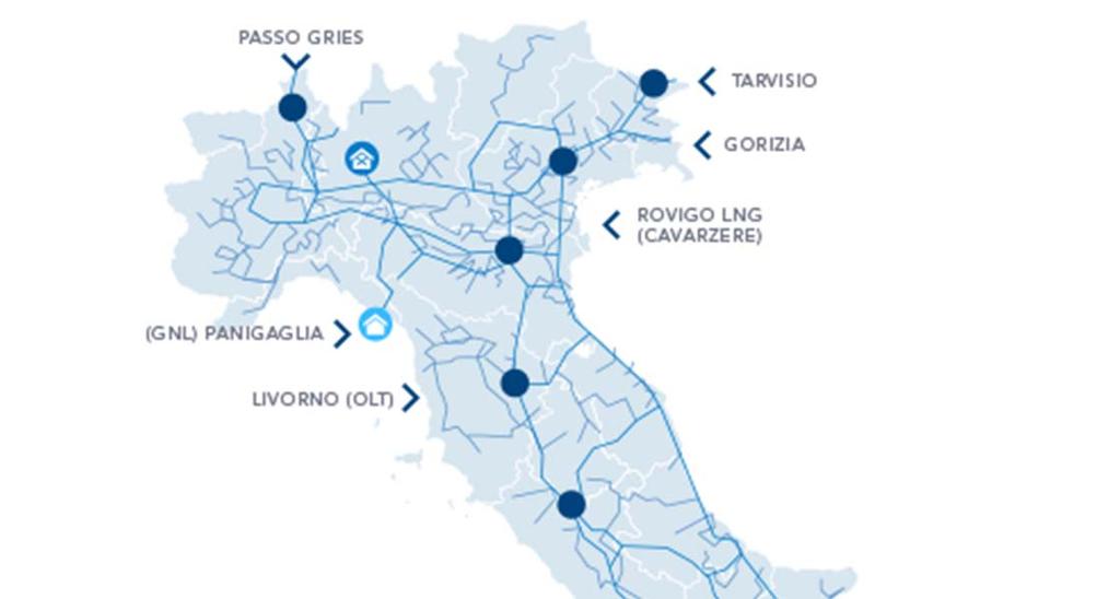 I numeri del gas in Italia Il gas naturale può contare su una infrastruttura di 290.