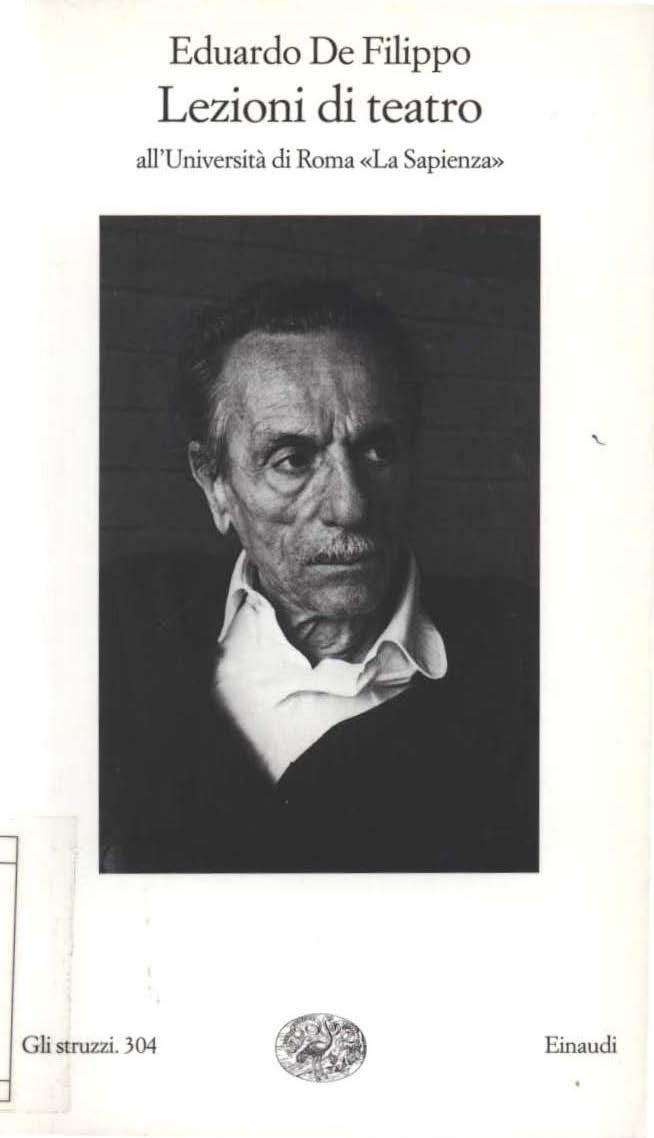 Eduardo De Filippo Lezioni di teatro