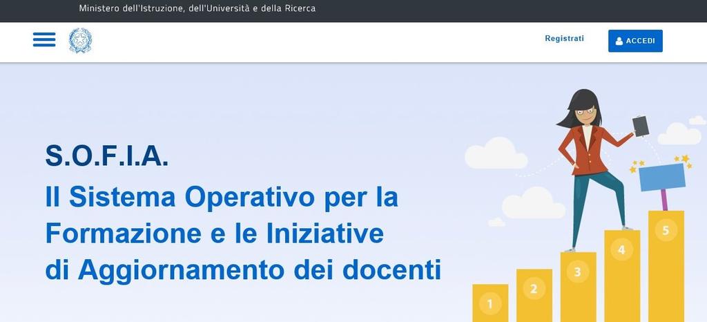 COME CARICARE SULLA PIATTAFORMA S.O.F.I.A. I CORSI DI FORMAZIONE SVOLTI DAI DOCENTI NELL ANNO SCOLASTICO 2016/2017 O NEI PRECEDENTI ANNI SCOLASTICI. S.O.F.I.A. è un acronimo, che sta per Sistema Operativo per la Formazione e le Iniziative di Aggiornamento dei docenti.