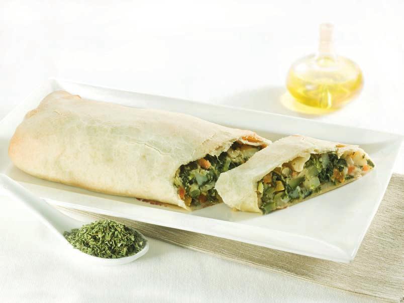 Strudel salato farcito con verdure INGRINTI PST: 180 g farina 20 g olio extravergine d oliva 60 g acqua