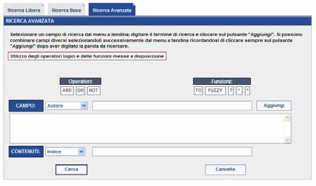 Ricerca avanzata