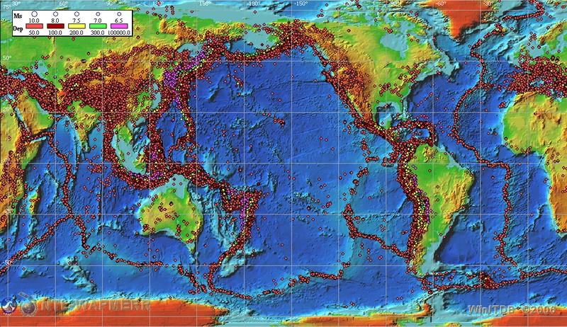 DISTRIBUZIONE DEI TERREMOTI NEL