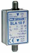 Equalizzatori Equalizzatori Per la compensazione del dislivello dei segnali nelle reti di distribuzione Art. N LE 862 FI LE 2200 SLA 10 F SLR 2200 F Gamma di frequenza 47... 862 MHz 5... 2200 MHz 950.