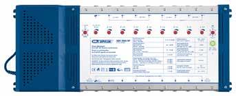 Multiswitch 8 ingressi SAT Amplificatore di testa con 8 ingressi SAT e terrestre, distribuzione in cascata Alimentatore switching interno a basso consumo Funzione standby: sia gli amplificatori