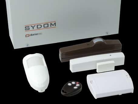 SYDOM - sistema Filare & Wireless DRX65 Il sistema SYDOM permette di estendere l impianto con i dispostivi della gamma wireless Domotec: contatti magnetici per porte e finestre, in versione standard