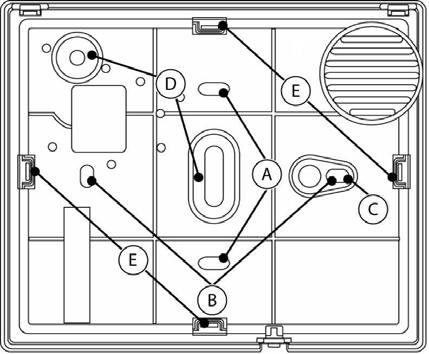 5.9 INSTALLAZIONE TASTIERA 1067/022 La tastiera 1067/022 è dotata di un ingresso ausiliare riferito a negativo liberamente programmabile e di un microfono per la funzione di ascolto ambientale.