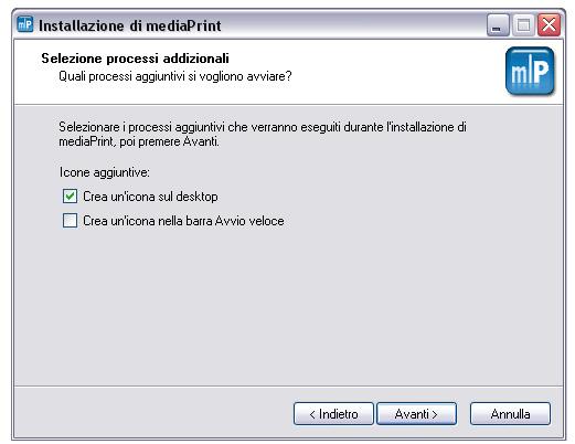 cliccare il tasto AVANTI (Figura 2); Figura 2 Installazione software - passo 3 - selezionare i processi