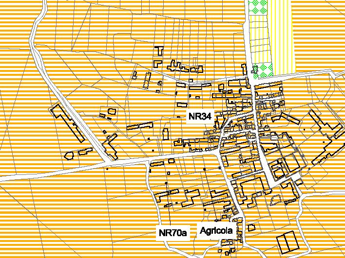 Descrizione: Le nuove aree NR70a e agricola e le modifiche apportate all