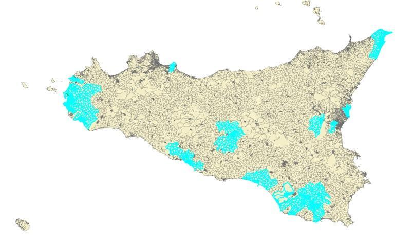 Materiali e Metodi Per la Geocodifica sono stati selezionati gli indirizzi residenziali di 13 Comuni Siciliani con popolazione superiore ai 50.