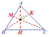 PUNTI NOTEVOLI 1. ORTOCENTRO. Abbiamo appreso che un triangolo ha TRE ALTEZZE. Come possiamo notare le tre altezze si incontrano in un punto che chiamiamoo. Il puntooprende il nome di ORTOCENTRO.