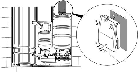 Assemblaggio sistema 7 Fig. 7.27 Posizionamento scatola di cablaggio elettrico Aprire la scatola di cablaggio elettrico togliendo il coperchio.