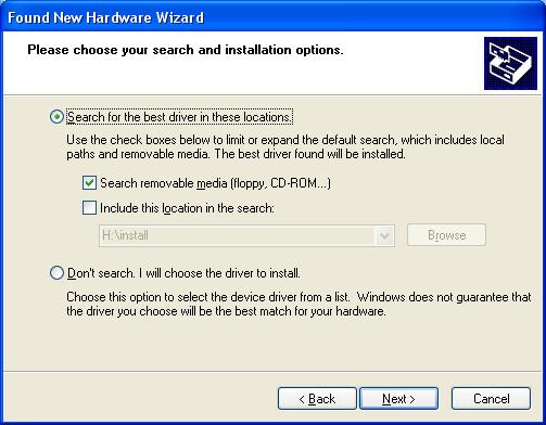 Se la finestra di dialogo [Found New Hardware Wizard] non viene visualizzata, accertarsi che la UP-D897 sia collegata al computer e accesa, quindi eseguire la seguente procedura.