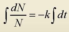 ancora decaduti k = probabilità di decadimento di un