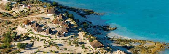 Il resort si raggiunge con un trasferimento in fuoristrada 4X4 in circa 4 ore percorrendo una bellissima pista che costeggia il mare del Canale di Mozambico e la foresta spinosa con i suoi maestosi